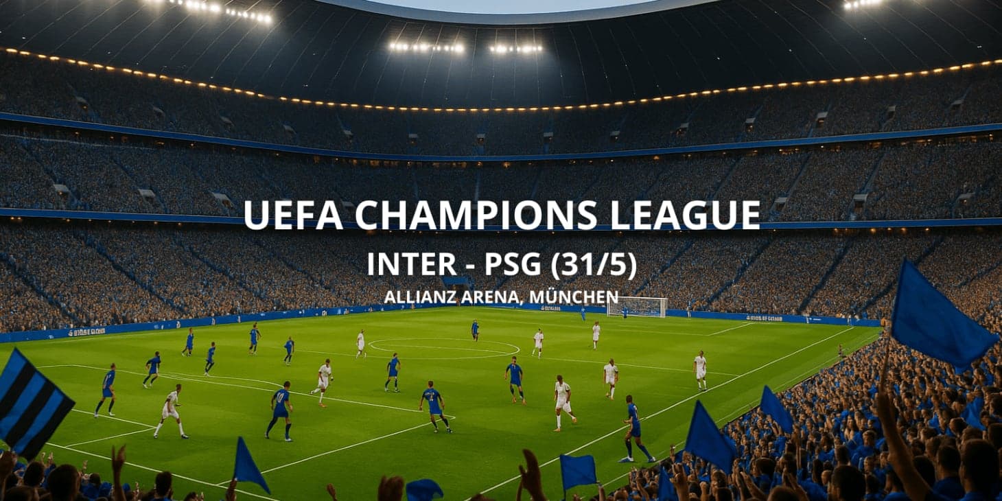 Champions League-final 2025: Inter – PSG | TV, Streaming & Speltips